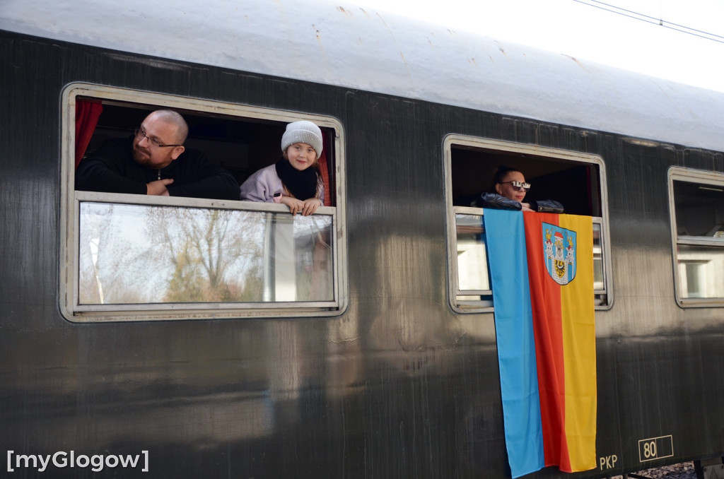 Pociąg retro w Głogowie