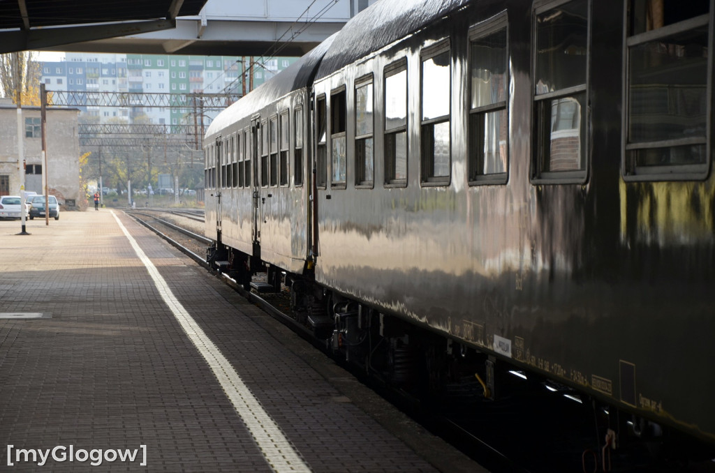 Pociąg retro w Głogowie