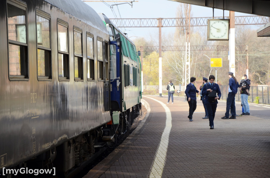 Pociąg retro w Głogowie