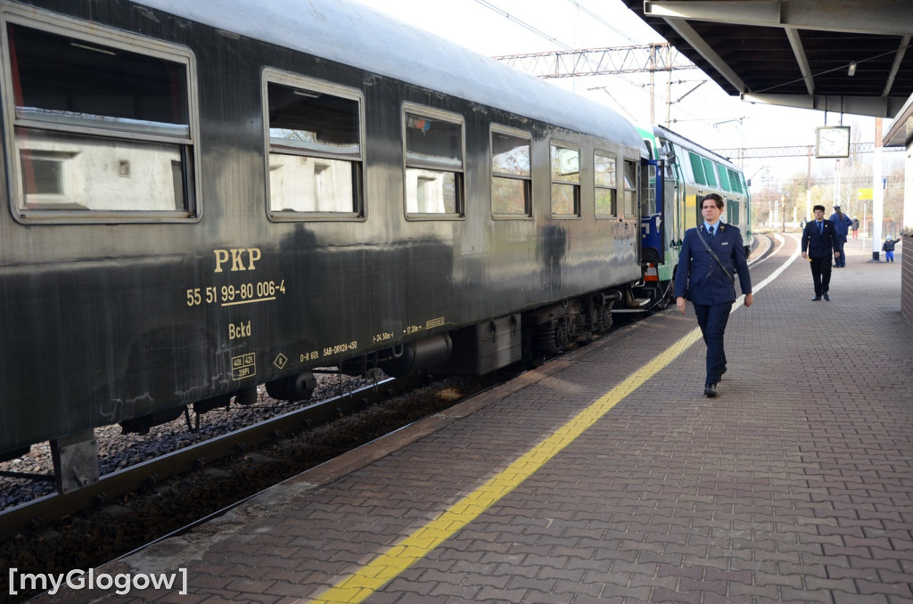 Pociąg retro w Głogowie