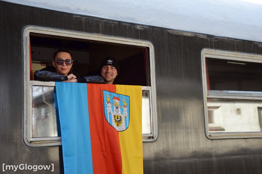 Pociąg retro w Głogowie