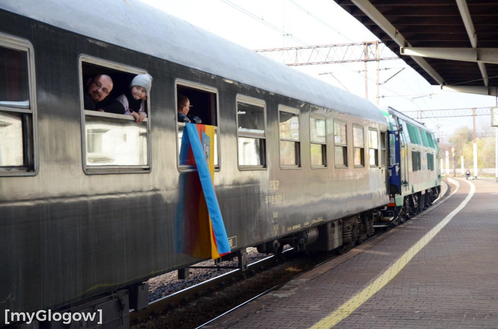 Pociąg retro w Głogowie