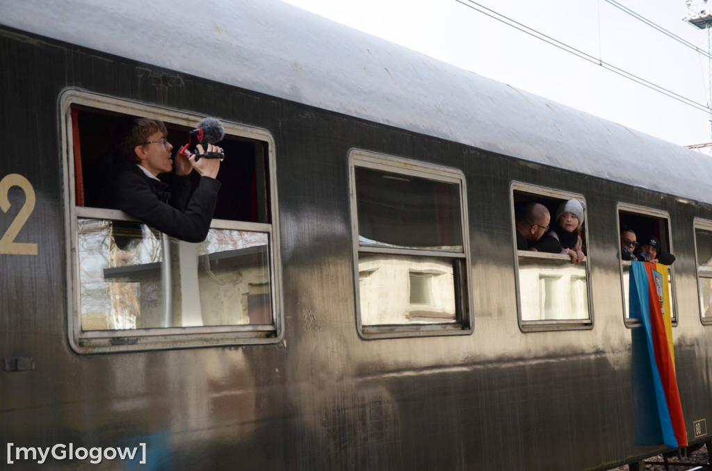 Pociąg retro w Głogowie