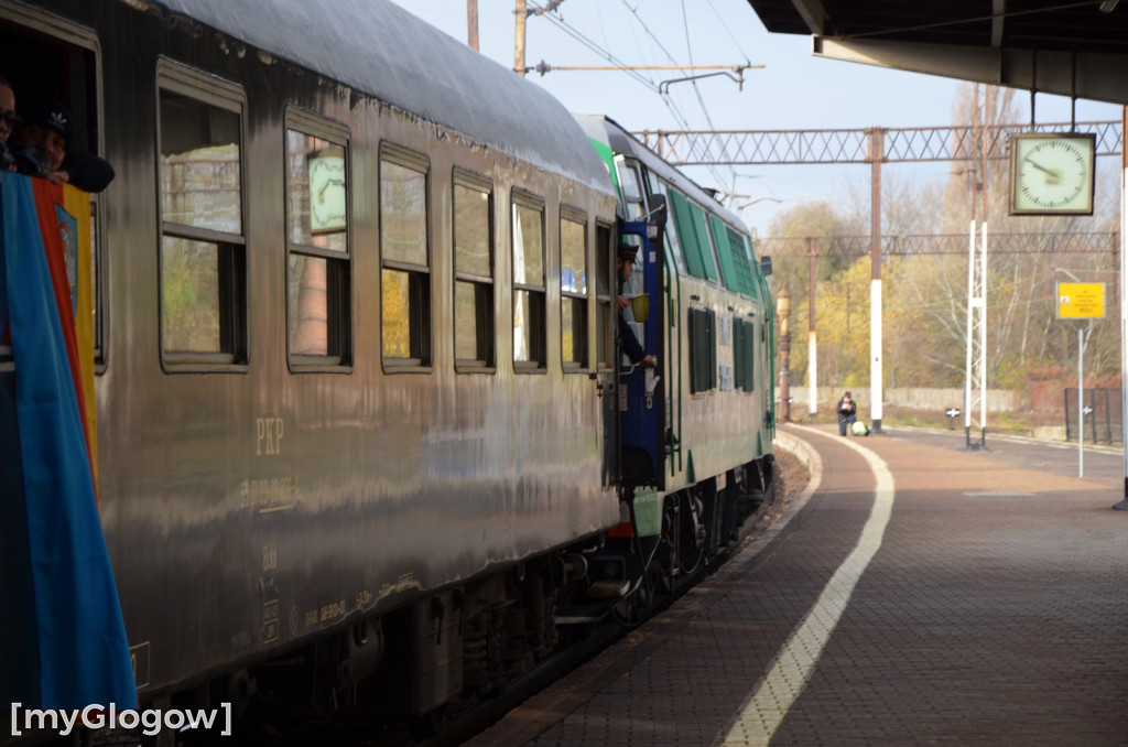 Pociąg retro w Głogowie