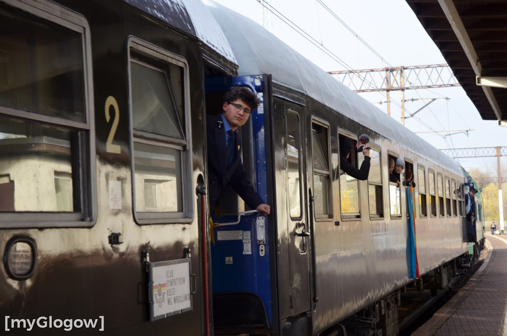 Pociąg retro w Głogowie