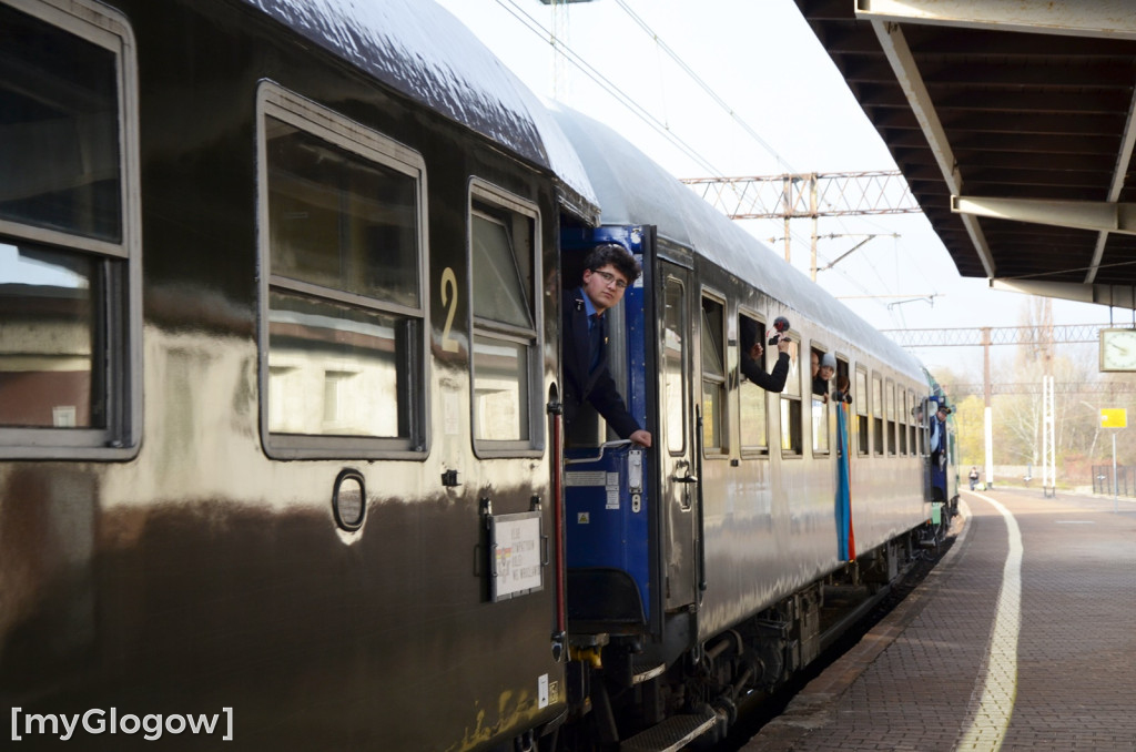 Pociąg retro w Głogowie