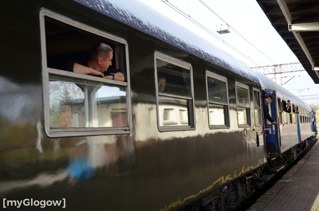 Pociąg retro w Głogowie