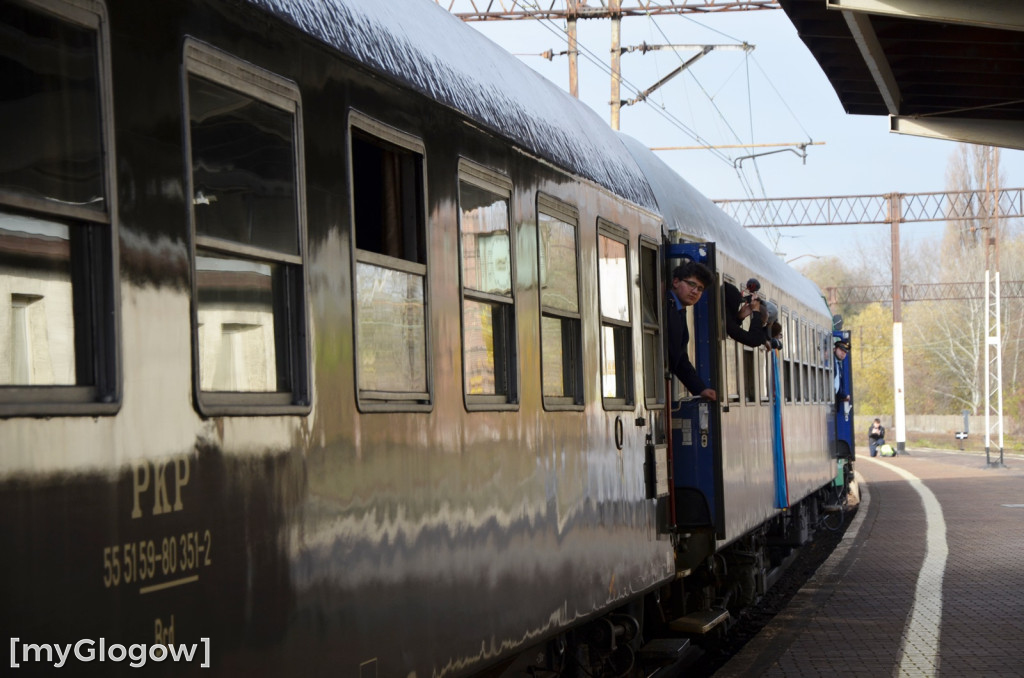 Pociąg retro w Głogowie