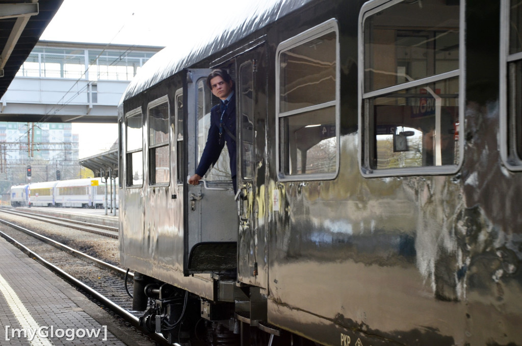 Pociąg retro w Głogowie