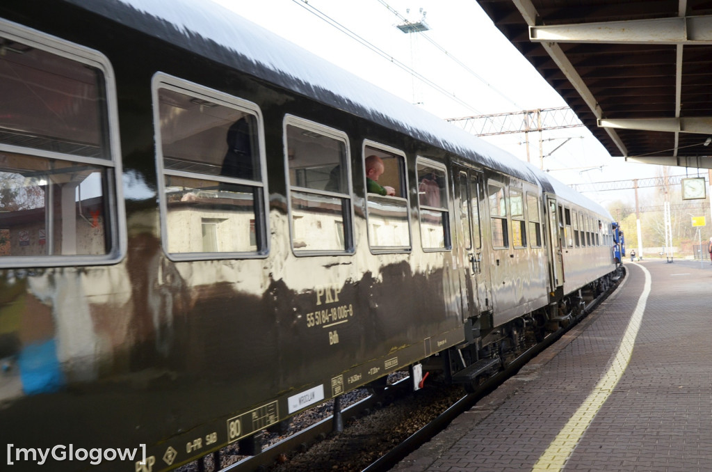 Pociąg retro w Głogowie