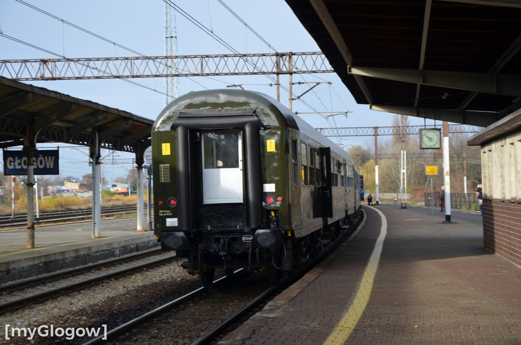 Pociąg retro w Głogowie