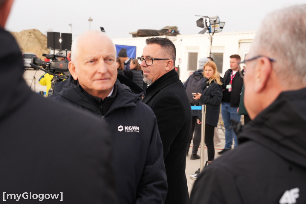 Donald Tusk na budowie szybu KGHM w Retkowie