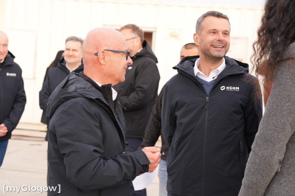 Donald Tusk na budowie szybu KGHM w Retkowie