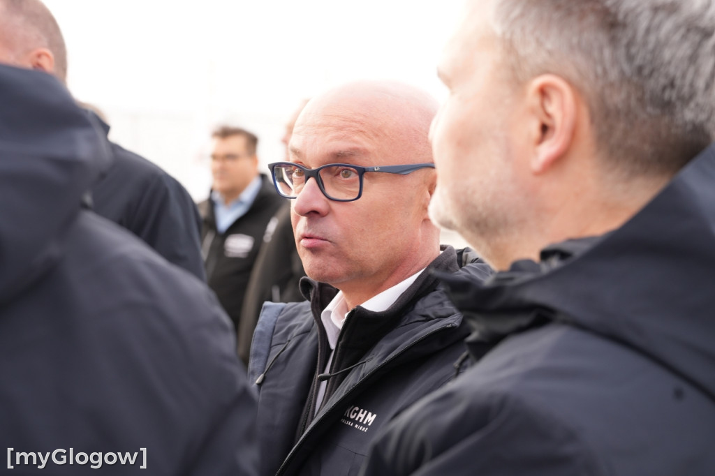 Donald Tusk na budowie szybu KGHM w Retkowie