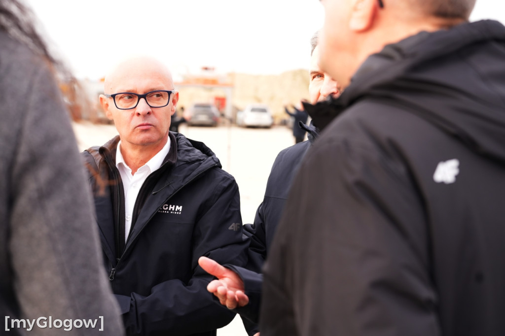 Donald Tusk na budowie szybu KGHM w Retkowie