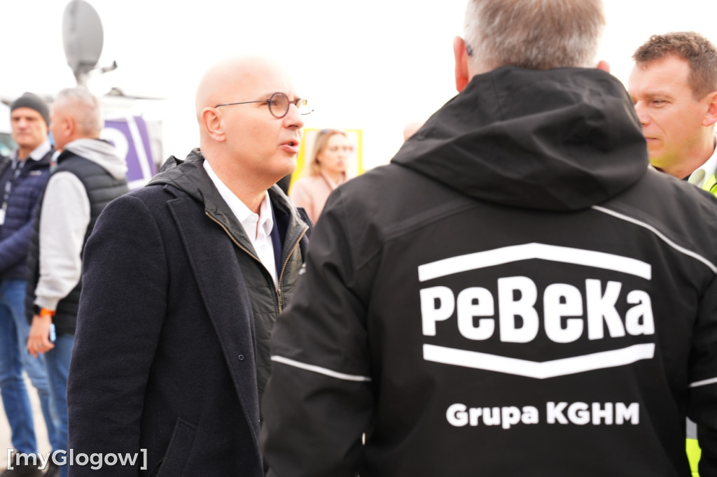 Donald Tusk na budowie szybu KGHM w Retkowie