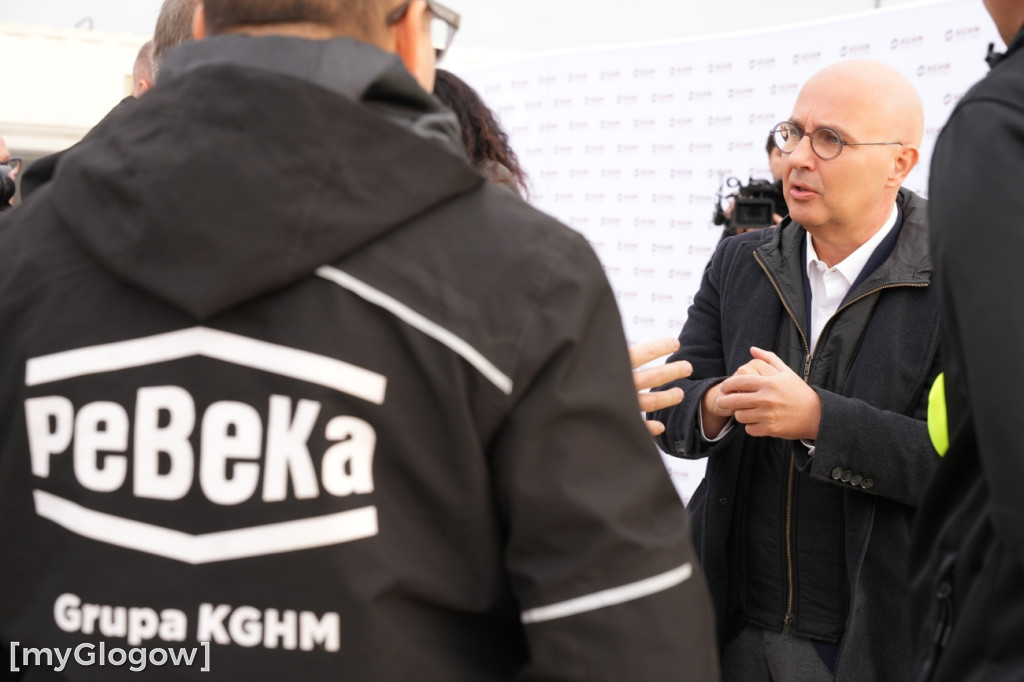 Donald Tusk na budowie szybu KGHM w Retkowie