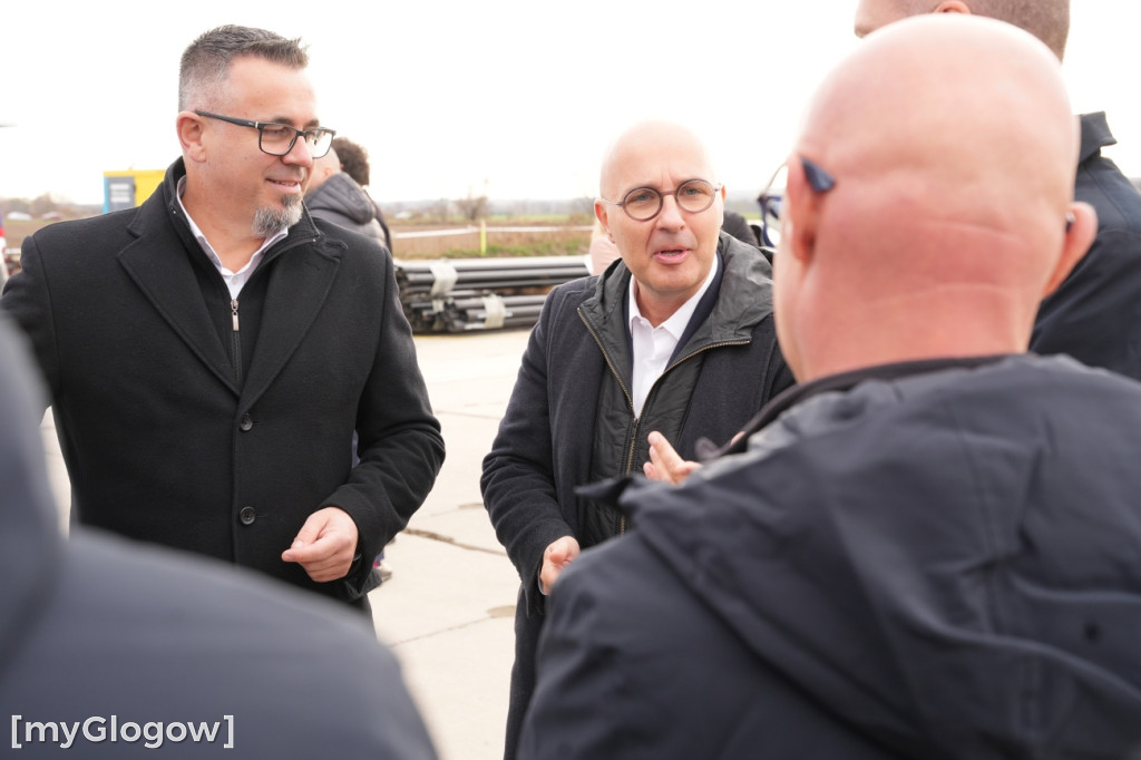 Donald Tusk na budowie szybu KGHM w Retkowie