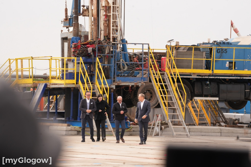 Donald Tusk na budowie szybu KGHM w Retkowie