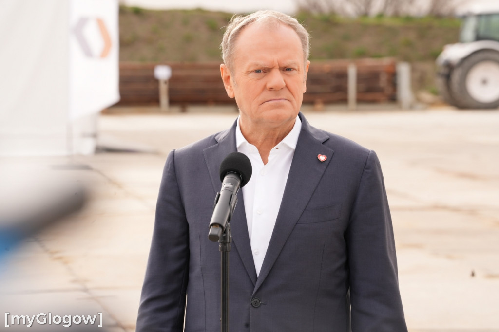 Donald Tusk na budowie szybu KGHM w Retkowie