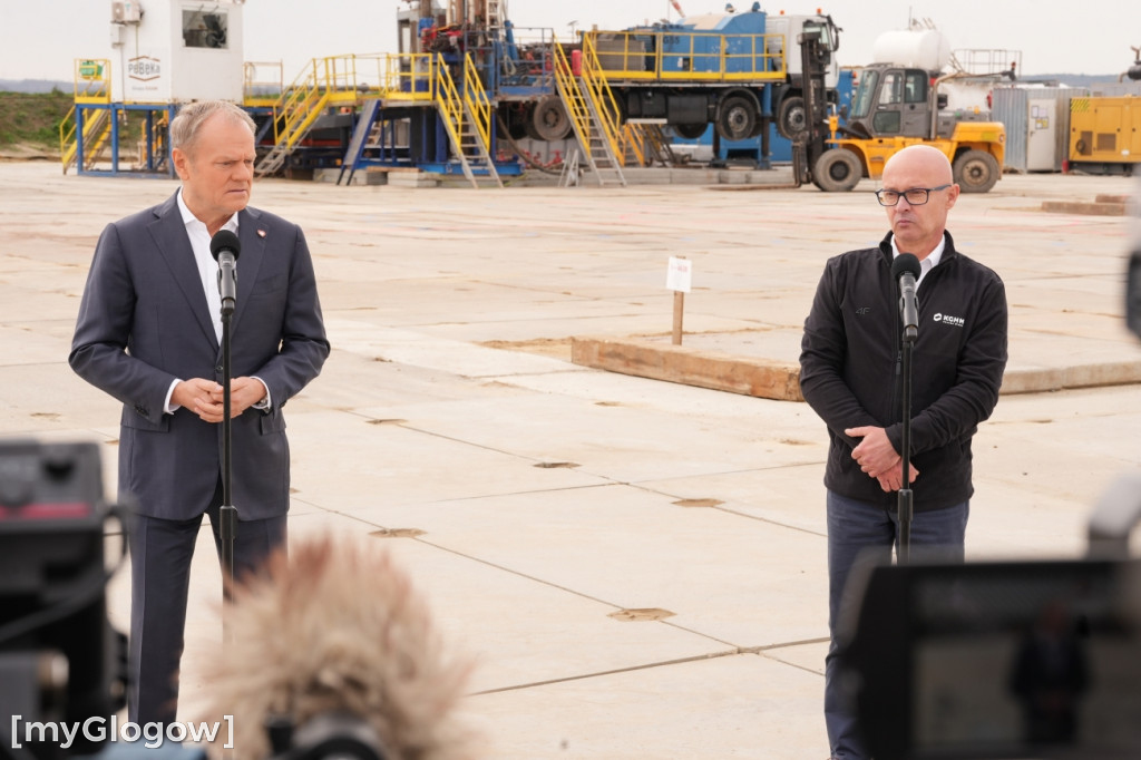 Donald Tusk na budowie szybu KGHM w Retkowie