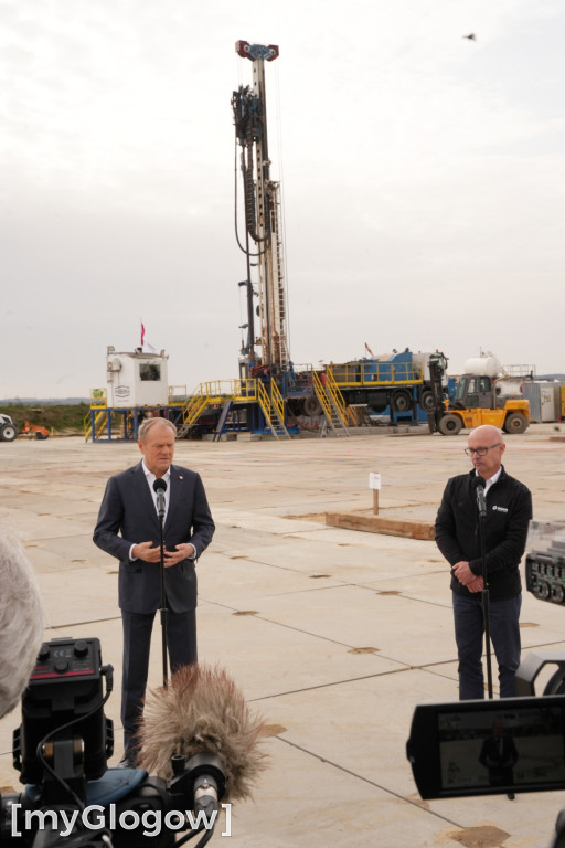 Donald Tusk na budowie szybu KGHM w Retkowie