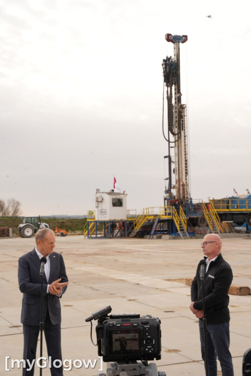 Donald Tusk na budowie szybu KGHM w Retkowie