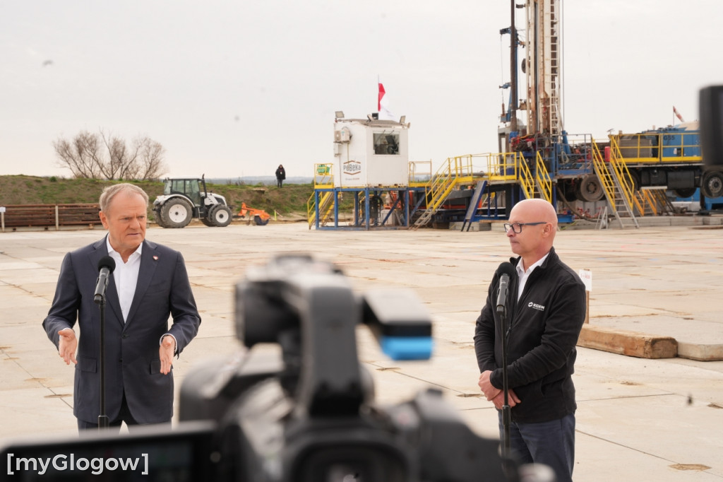 Donald Tusk na budowie szybu KGHM w Retkowie