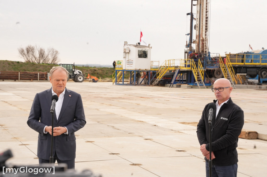 Donald Tusk na budowie szybu KGHM w Retkowie