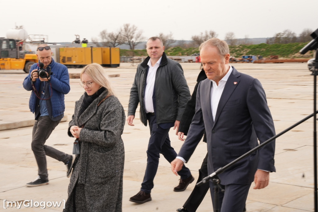 Donald Tusk na budowie szybu KGHM w Retkowie