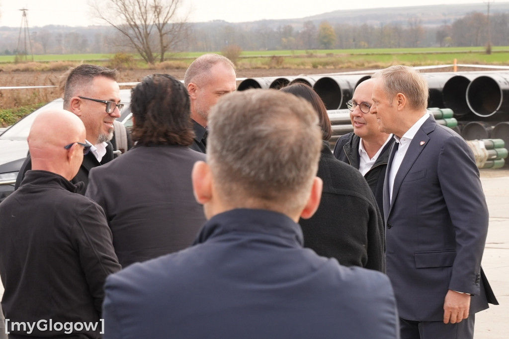 Donald Tusk na budowie szybu KGHM w Retkowie