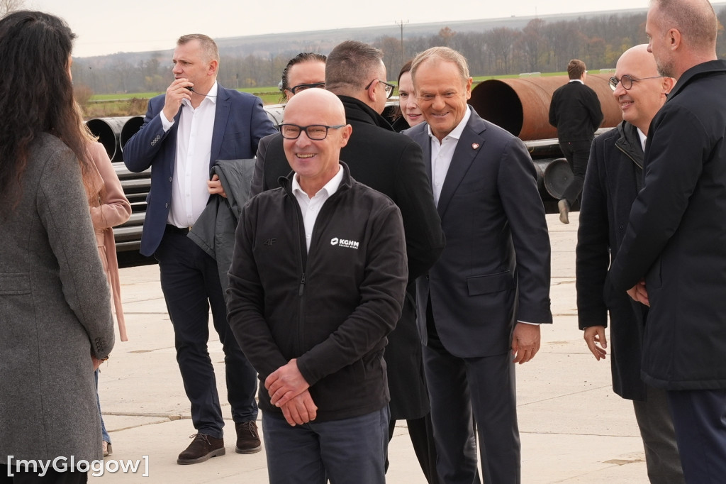 Donald Tusk na budowie szybu KGHM w Retkowie