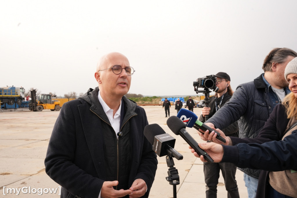 Donald Tusk na budowie szybu KGHM w Retkowie