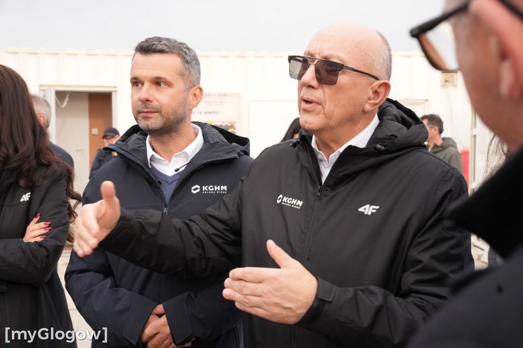 Donald Tusk na budowie szybu KGHM w Retkowie