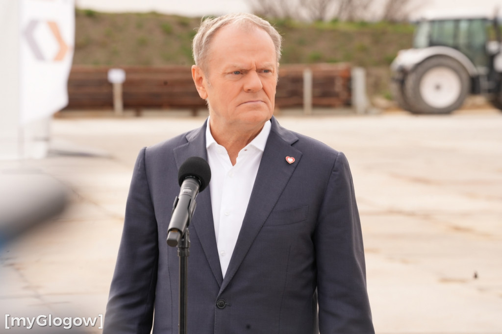 Donald Tusk na budowie szybu KGHM w Retkowie
