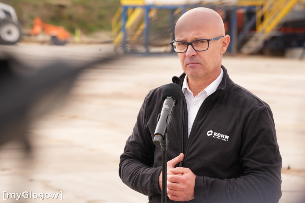 Donald Tusk na budowie szybu KGHM w Retkowie