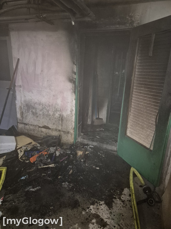 Pożar w bloku na os. Kopernik w Głogowie