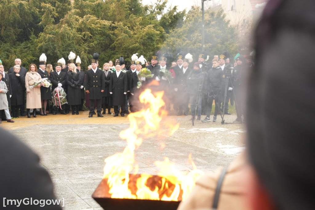 Uroczystość KGHM pod Pomnikiem Jana Wyżykowskiego