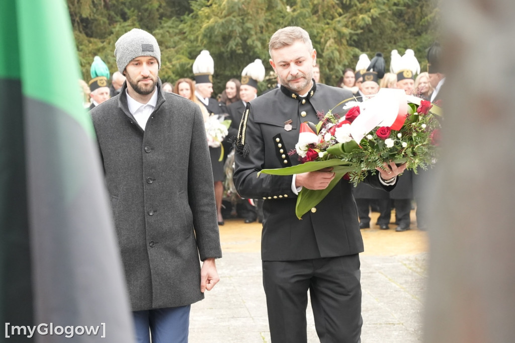 Uroczystość KGHM pod Pomnikiem Jana Wyżykowskiego