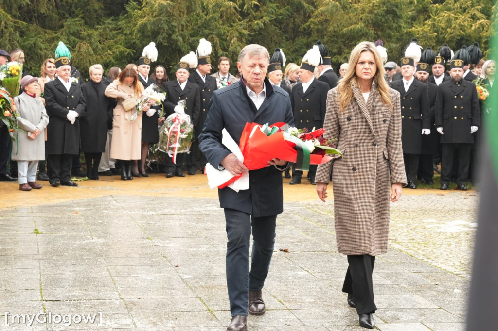 Uroczystość KGHM pod Pomnikiem Jana Wyżykowskiego