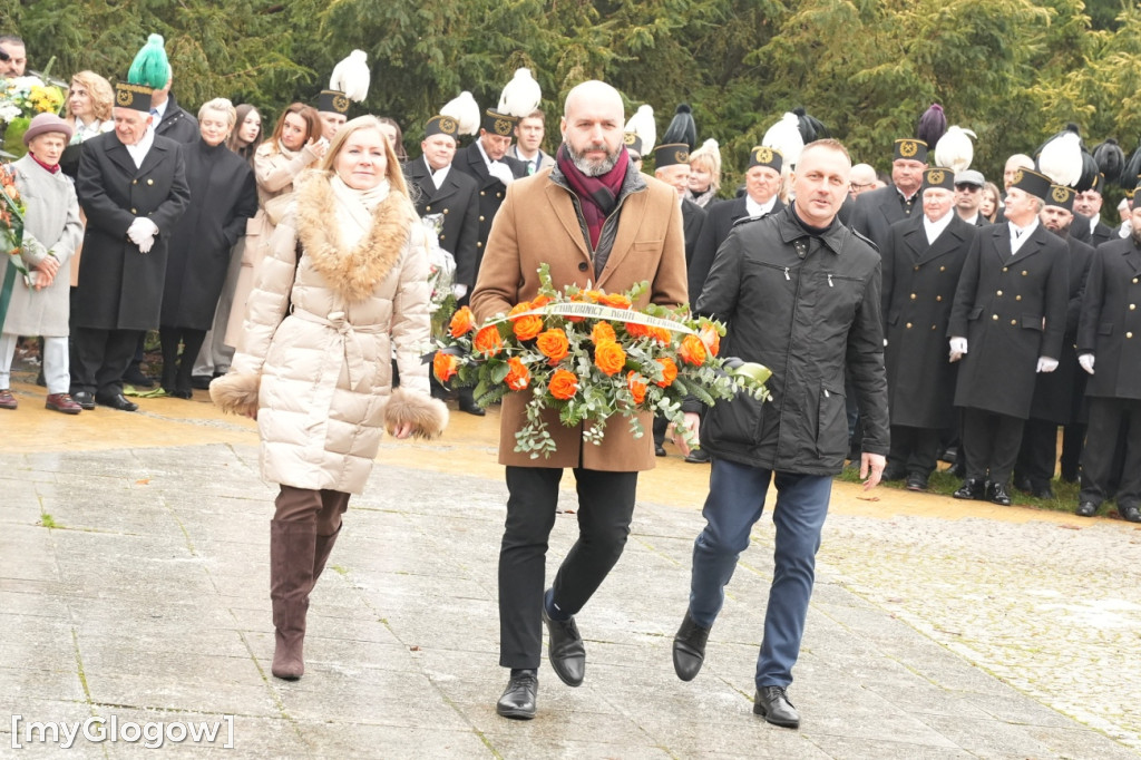 Uroczystość KGHM pod Pomnikiem Jana Wyżykowskiego
