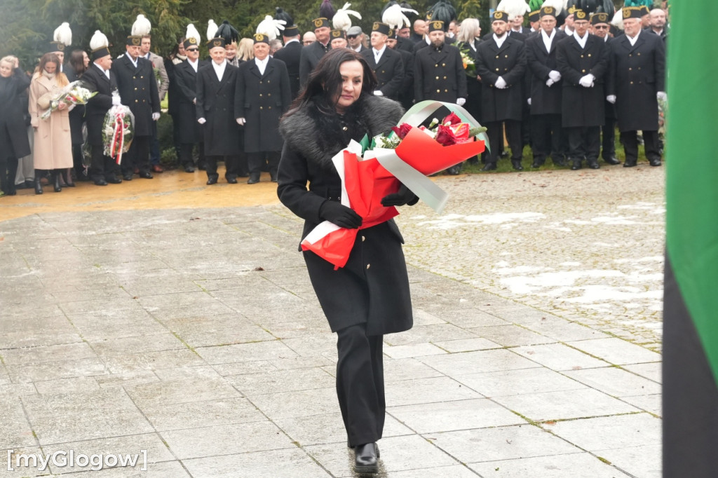 Uroczystość KGHM pod Pomnikiem Jana Wyżykowskiego