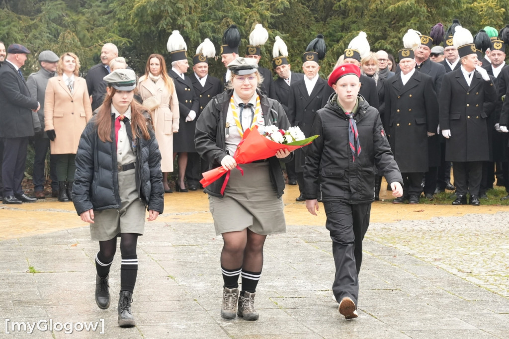 Uroczystość KGHM pod Pomnikiem Jana Wyżykowskiego