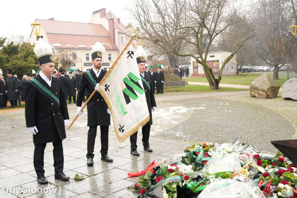 Uroczystość KGHM pod Pomnikiem Jana Wyżykowskiego