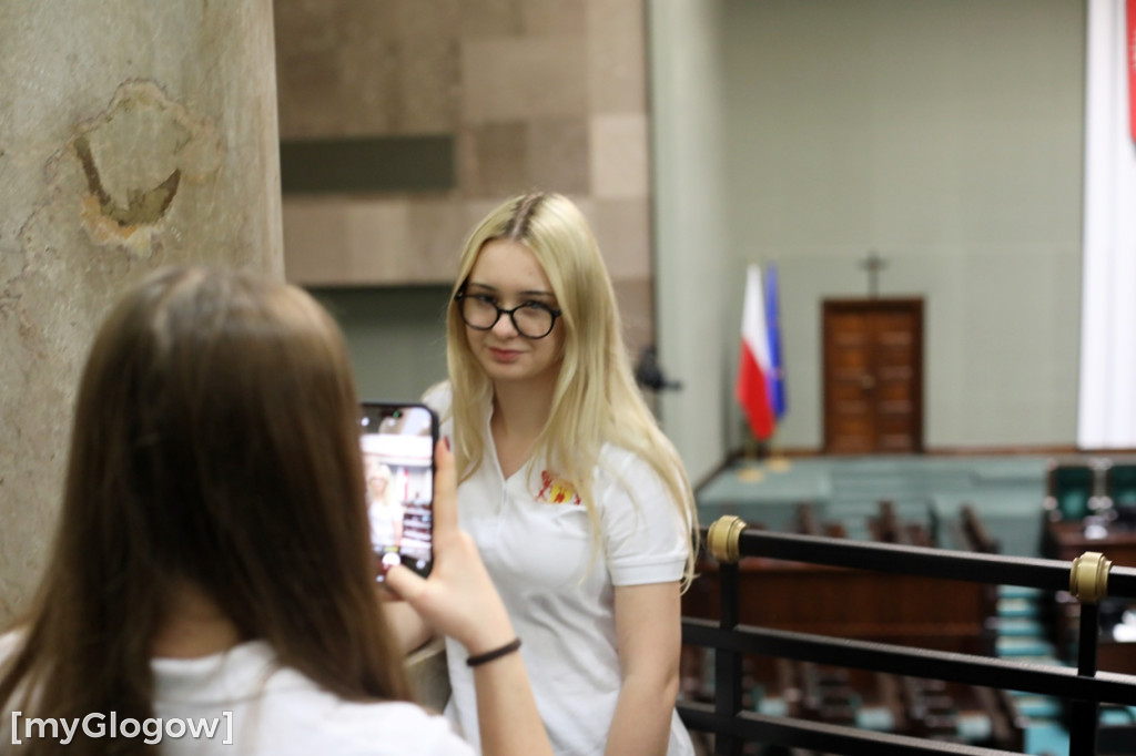 Młodzież z powiatu głogowskiego w Sejmie RP