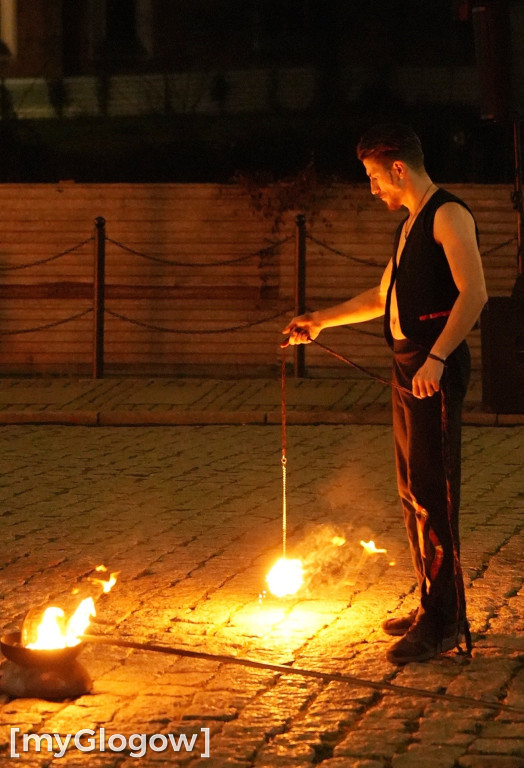 Ogień i lasery w na głogowskim rynku