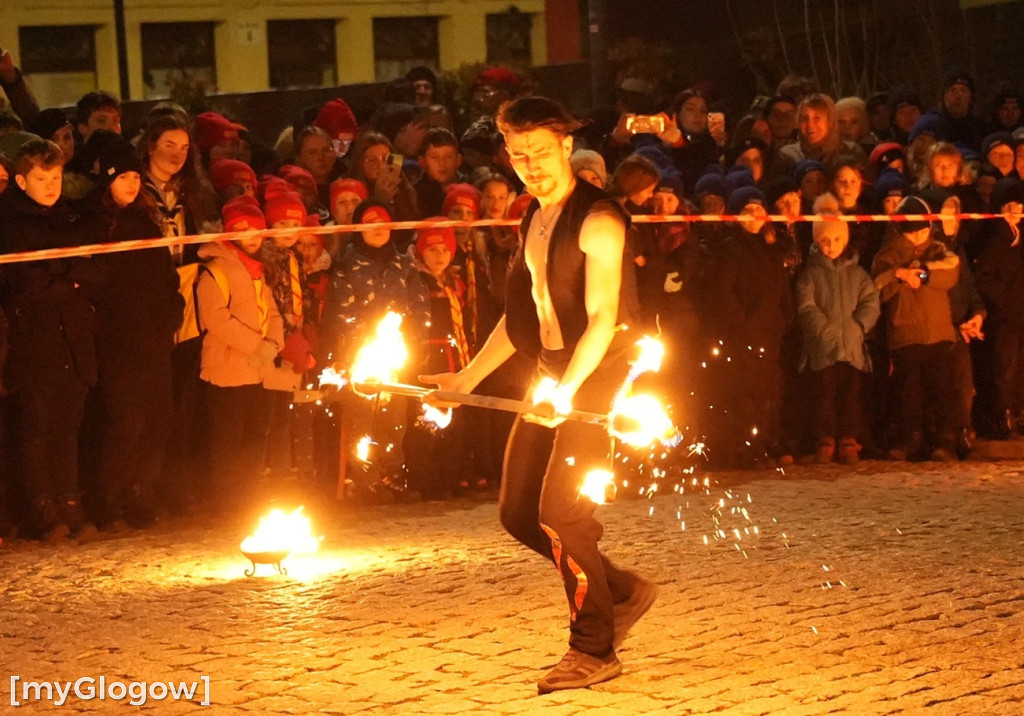 Ogień i lasery w na głogowskim rynku