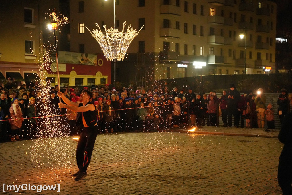 Ogień i lasery w na głogowskim rynku