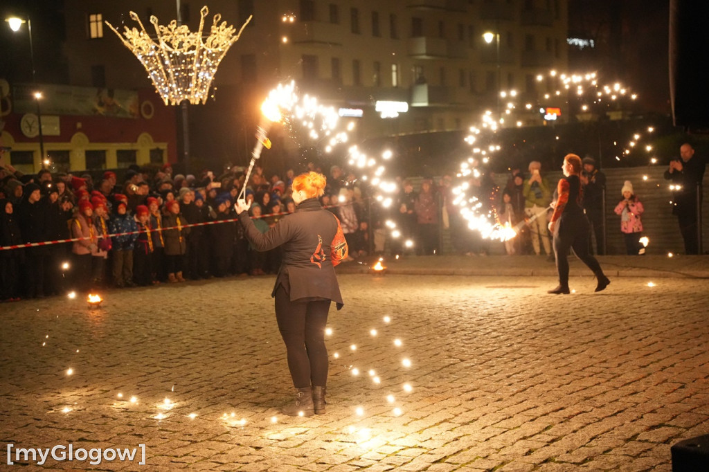 Ogień i lasery w na głogowskim rynku