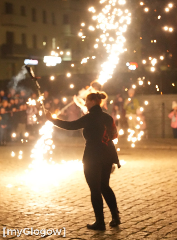 Ogień i lasery w na głogowskim rynku